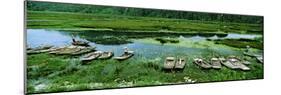 Boats in Hoang Long River, Kenh Ga, Ninh Binh, Vietnam-null-Mounted Photographic Print