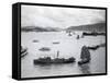 Boats in Hong Kong Harbor-null-Framed Stretched Canvas