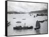 Boats in Hong Kong Harbor-null-Framed Stretched Canvas