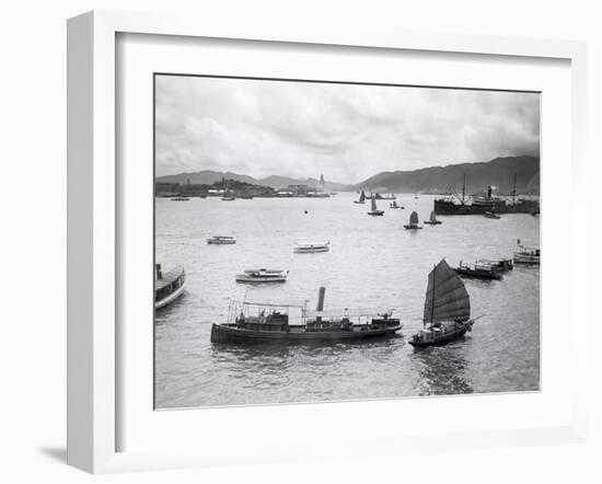 Boats in Hong Kong Harbor-null-Framed Photographic Print