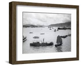 Boats in Hong Kong Harbor-null-Framed Photographic Print