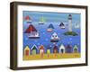 Boats in Lighthouse Bay-Gordon Barker-Framed Premium Giclee Print