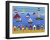 Boats in Lighthouse Bay-Gordon Barker-Framed Premium Giclee Print