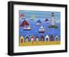 Boats in Lighthouse Bay-Gordon Barker-Framed Giclee Print