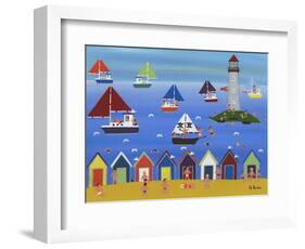 Boats in Lighthouse Bay-Gordon Barker-Framed Giclee Print