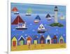 Boats in Lighthouse Bay-Gordon Barker-Framed Giclee Print