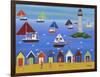 Boats in Lighthouse Bay-Gordon Barker-Framed Giclee Print