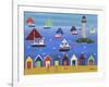 Boats in Lighthouse Bay-Gordon Barker-Framed Giclee Print