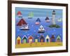 Boats in Lighthouse Bay-Gordon Barker-Framed Giclee Print