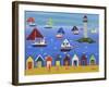 Boats in Lighthouse Bay-Gordon Barker-Framed Giclee Print