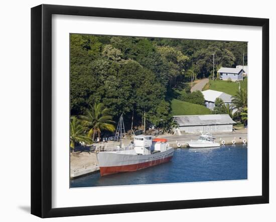 Boats in Mahogany Bay, Roatan Island, Honduras, Central America-Richard Cummins-Framed Photographic Print