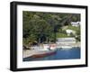 Boats in Mahogany Bay, Roatan Island, Honduras, Central America-Richard Cummins-Framed Photographic Print