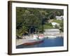 Boats in Mahogany Bay, Roatan Island, Honduras, Central America-Richard Cummins-Framed Photographic Print