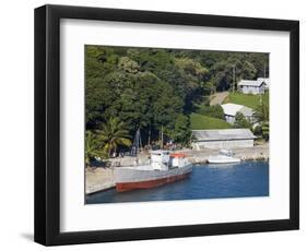 Boats in Mahogany Bay, Roatan Island, Honduras, Central America-Richard Cummins-Framed Photographic Print