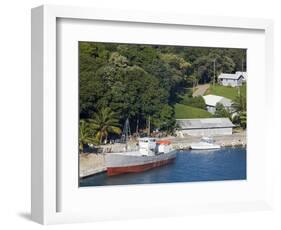 Boats in Mahogany Bay, Roatan Island, Honduras, Central America-Richard Cummins-Framed Photographic Print