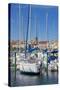 Boats in Marina, Meze, Herault, Languedoc Roussillon Region, France, Europe-Guy Thouvenin-Stretched Canvas