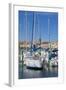 Boats in Marina, Meze, Herault, Languedoc Roussillon Region, France, Europe-Guy Thouvenin-Framed Photographic Print