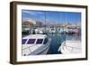 Boats in Marina, Meze, Herault, Languedoc Roussillon Region, France, Europe-Guy Thouvenin-Framed Photographic Print