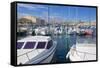 Boats in Marina, Meze, Herault, Languedoc Roussillon Region, France, Europe-Guy Thouvenin-Framed Stretched Canvas