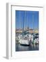 Boats in Marina, Meze, Herault, Languedoc Roussillon Region, France, Europe-Guy Thouvenin-Framed Photographic Print