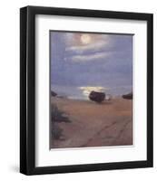 Boats in Moonlight at South Beach-Anna Kirstine Ancher-Framed Premium Giclee Print