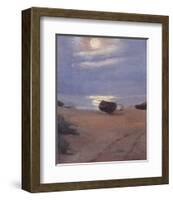 Boats in Moonlight at South Beach-Anna Kirstine Ancher-Framed Premium Giclee Print