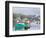 Boats in Morning Fog. Corea, Maine, Usa-Jerry & Marcy Monkman-Framed Photographic Print