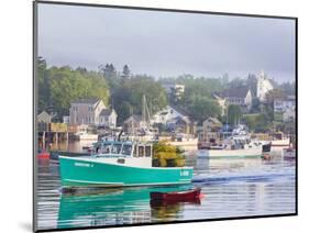 Boats in Morning Fog. Corea, Maine, Usa-Jerry & Marcy Monkman-Mounted Photographic Print