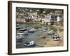 Boats in Mousehole Harbour, Near Penzance, Cornwall, England-David Wall-Framed Photographic Print