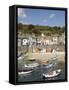 Boats in Mousehole Harbour, Near Penzance, Cornwall, England-David Wall-Framed Stretched Canvas