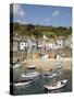 Boats in Mousehole Harbour, Near Penzance, Cornwall, England-David Wall-Stretched Canvas