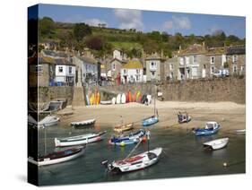 Boats in Mousehole Harbour, Near Penzance, Cornwall, England-David Wall-Stretched Canvas