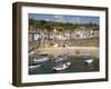 Boats in Mousehole Harbour, Near Penzance, Cornwall, England-David Wall-Framed Photographic Print