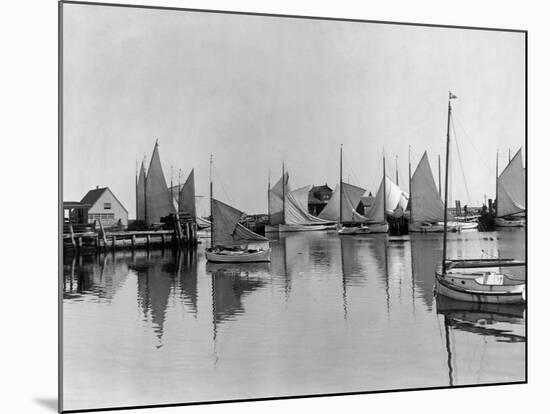 Boats in Nantucket Harbor-null-Mounted Photographic Print