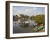 Boats in Negombo Lagoon, Negombo, Western Province, Sri Lanka, Asia-Ian Trower-Framed Photographic Print