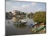 Boats in Negombo Lagoon, Negombo, Western Province, Sri Lanka, Asia-Ian Trower-Mounted Photographic Print