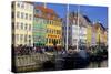 Boats in Nyhavn Harbour (New Harbour), Copenhagen, Denmark, Scandinavia, Europe-Simon Montgomery-Stretched Canvas