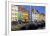 Boats in Nyhavn Harbour (New Harbour), Copenhagen, Denmark, Scandinavia, Europe-Simon Montgomery-Framed Photographic Print