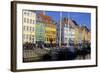 Boats in Nyhavn Harbour (New Harbour), Copenhagen, Denmark, Scandinavia, Europe-Simon Montgomery-Framed Photographic Print