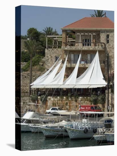 Boats in Old Port Harbour, Byblos, Lebanon, Middle East-Christian Kober-Stretched Canvas