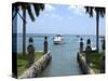 Boats in Oranjestad Harbor, Aruba, Caribbean-Lisa S. Engelbrecht-Stretched Canvas