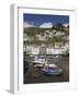 Boats in Polperro Harbour at Low Tide, Cornwall, England, United Kingdom, Europe-Hazel Stuart-Framed Photographic Print