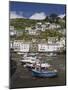 Boats in Polperro Harbour at Low Tide, Cornwall, England, United Kingdom, Europe-Hazel Stuart-Mounted Photographic Print