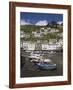 Boats in Polperro Harbour at Low Tide, Cornwall, England, United Kingdom, Europe-Hazel Stuart-Framed Photographic Print