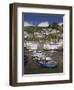 Boats in Polperro Harbour at Low Tide, Cornwall, England, United Kingdom, Europe-Hazel Stuart-Framed Photographic Print