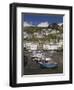 Boats in Polperro Harbour at Low Tide, Cornwall, England, United Kingdom, Europe-Hazel Stuart-Framed Photographic Print