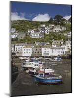 Boats in Polperro Harbour at Low Tide, Cornwall, England, United Kingdom, Europe-Hazel Stuart-Mounted Photographic Print