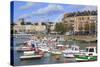 Boats in Saint Francois Quarter, Le Havre, Normandy, France, Europe-Richard Cummins-Stretched Canvas