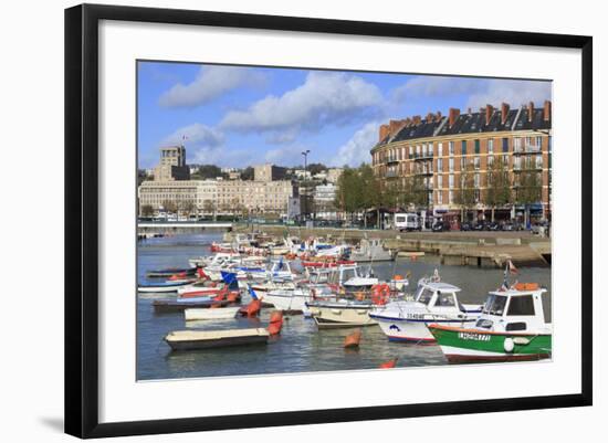 Boats in Saint Francois Quarter, Le Havre, Normandy, France, Europe-Richard Cummins-Framed Photographic Print