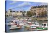 Boats in Saint Francois Quarter, Le Havre, Normandy, France, Europe-Richard Cummins-Stretched Canvas